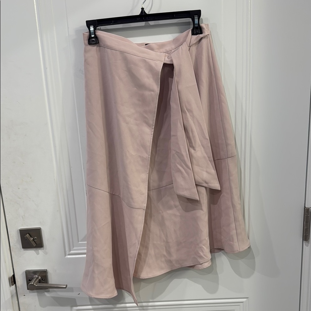 Express Pink Midi Wrap Skirt for Work